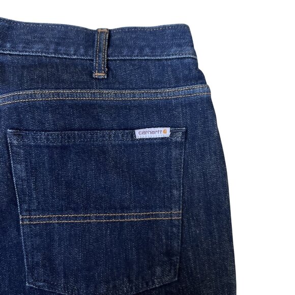 Carhartt NWT Womens14 Straight Leg Blaine Flannel Lined Jean Rugged Flex Capsule - Picture 7 of 16
